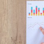 Testing Metrics - Person Pointing Paper Line Graph