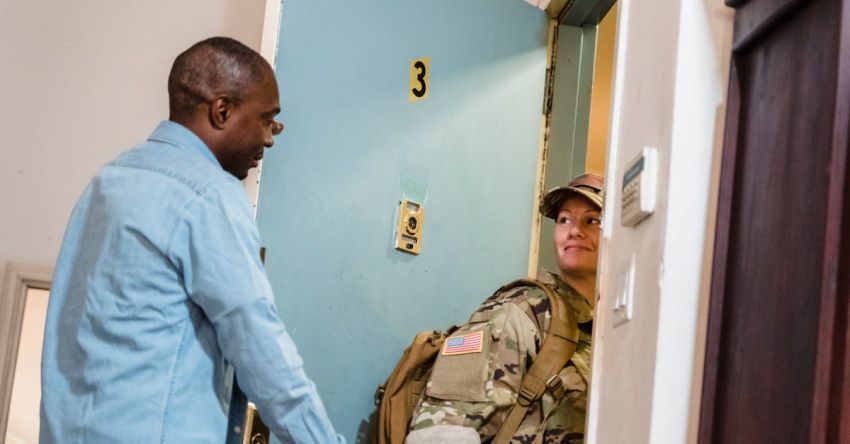 Continuous Deployment - Man Saying Goodbye to Daughter Leaving on Deployment