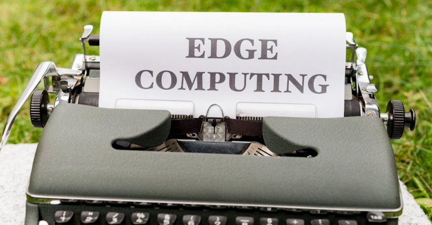 Edge Computing - Retro Typewriter with a Page of Text