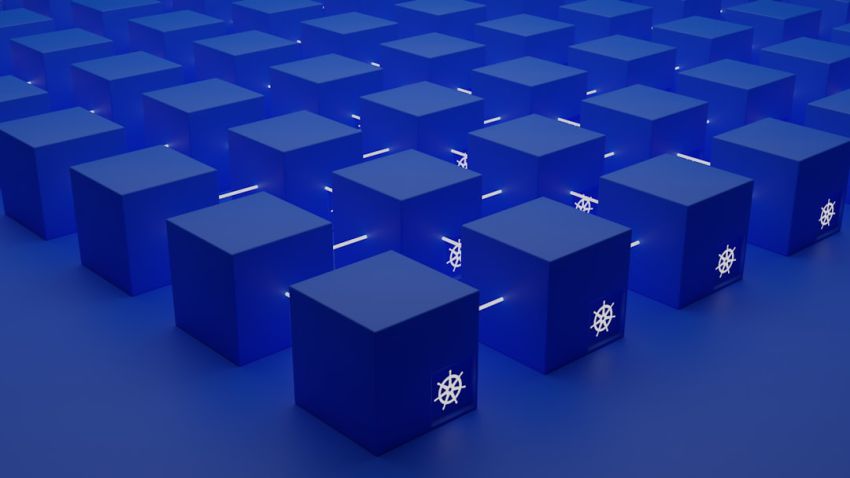 Kubernetes - a group of blue boxes